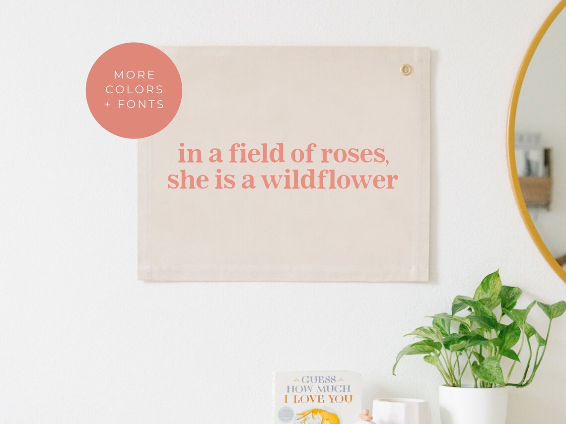 In A Field Of Roses She Is A Wildflower Boho Art Print