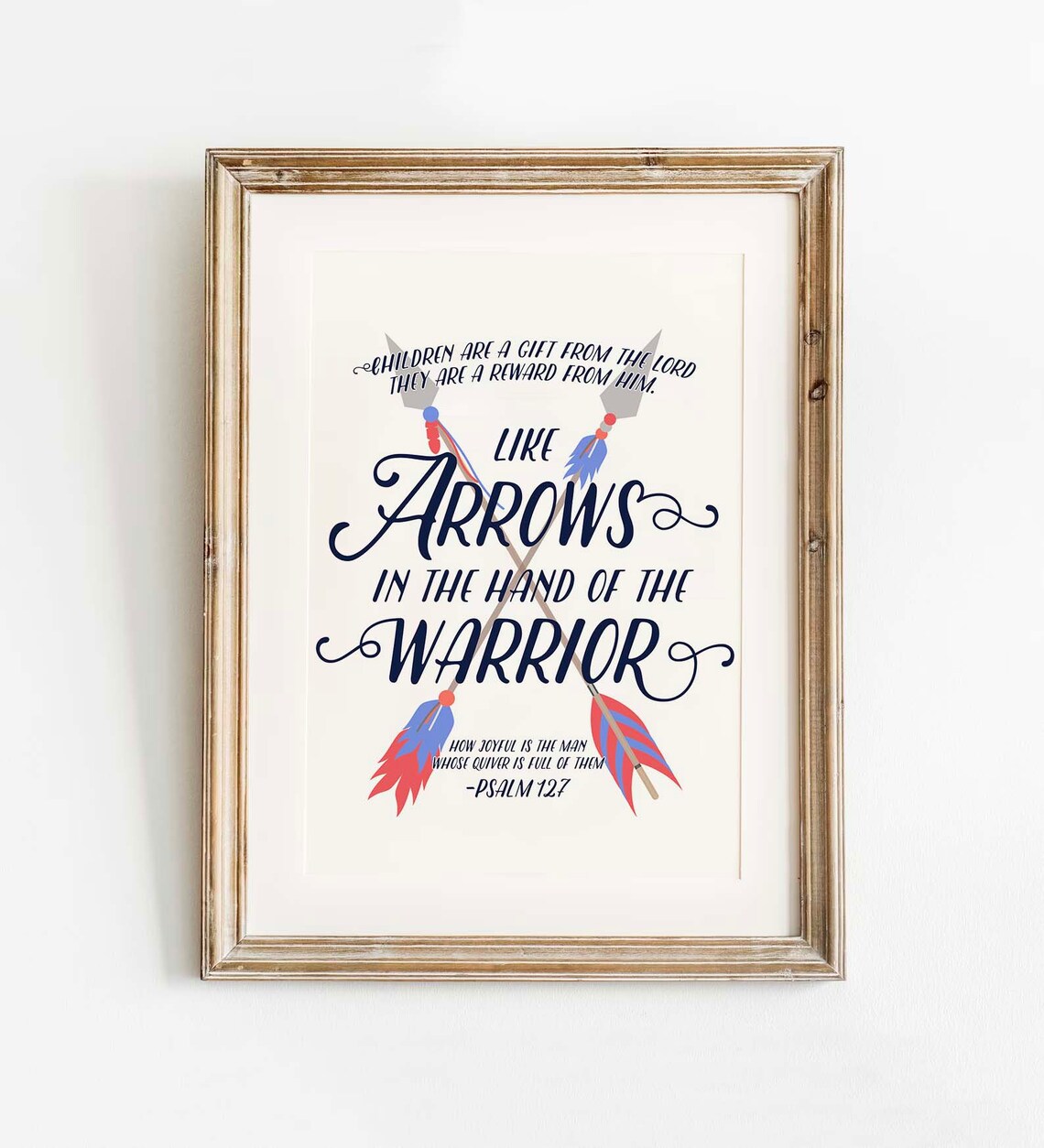 Like Arrows In The Hand Of The Warrior Psalm 127 Scripture Poster
