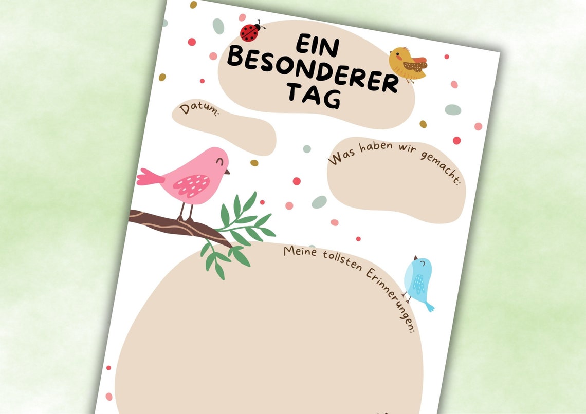 Childminder Portfolio All About Me And Special Day Nursery Print - Image 3