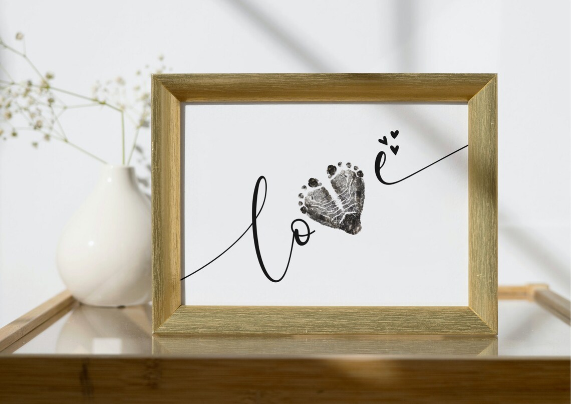 Baby Footprint Love Footprints Art Print - Image 4