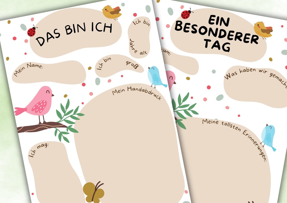 Childminder Portfolio All About Me And Special Day Nursery Print - Image 2