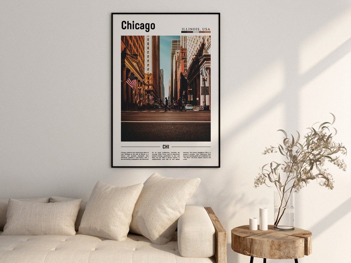 Chicago Print Chicago Poster Chicago Wall Art United States Photo United States Poster United States Print - Image 2