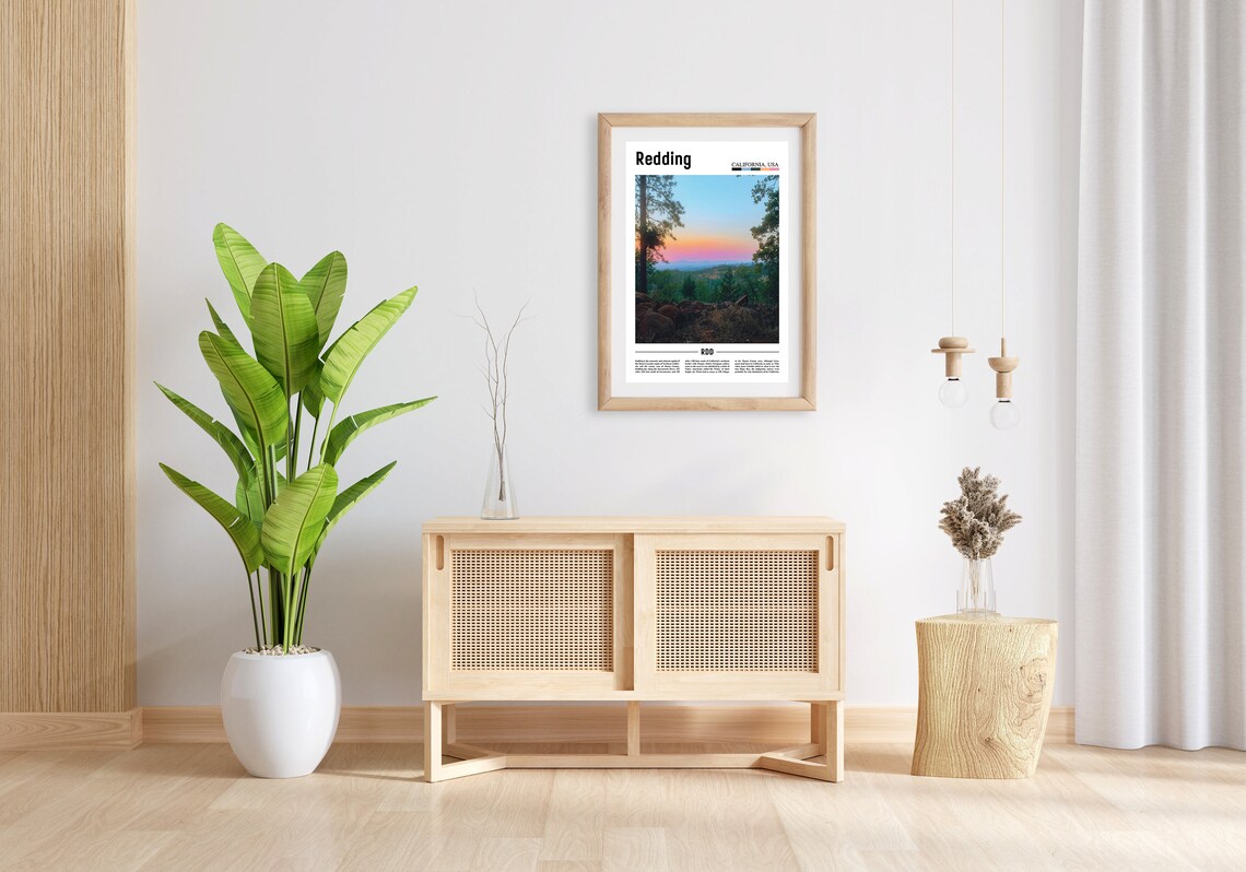 Redding Minimal Travel Poster, City Destination Print - Image 3