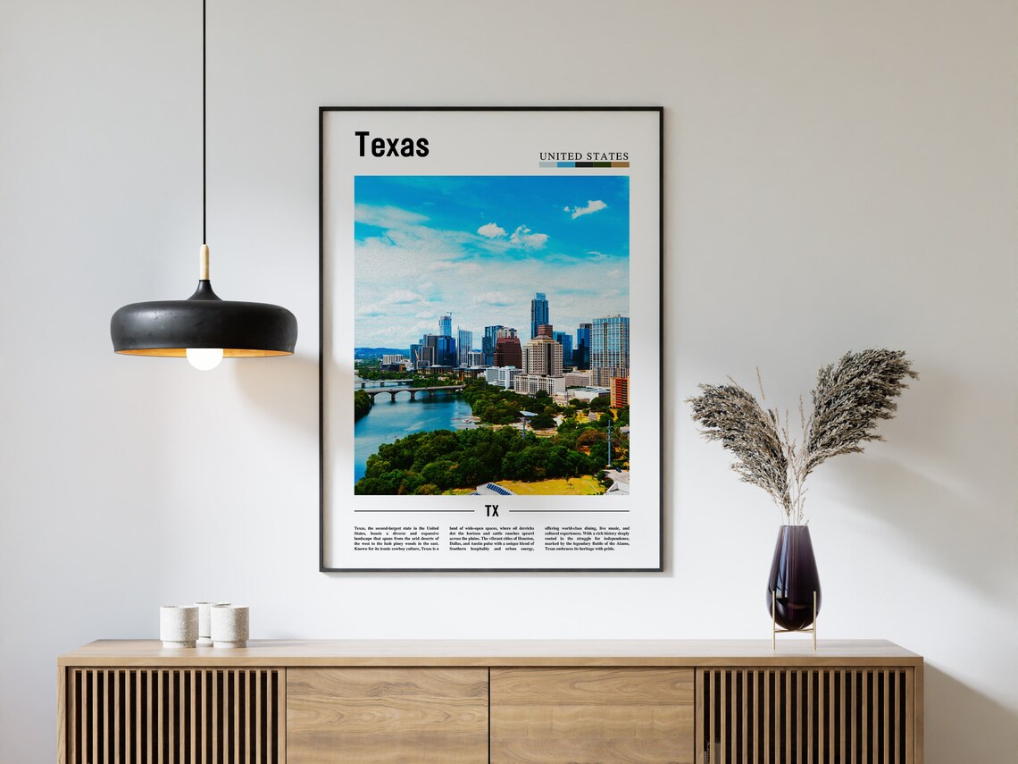 Texas Poster, United States Travel Poster - Image 4