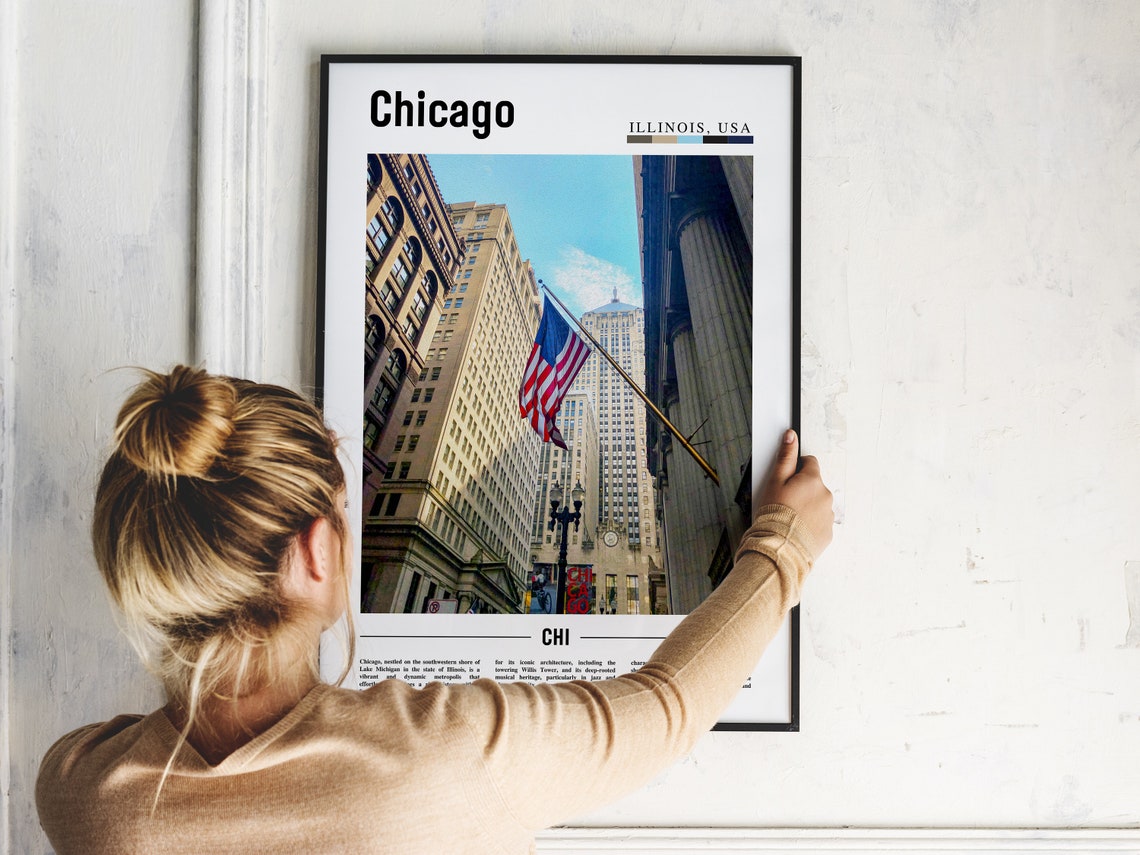 Chicago Print Chicago Poster Chicago Wall Art United States Photo United States Poster United States Print - Image 5