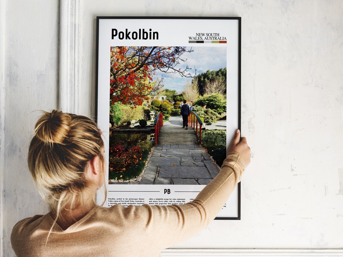Pokolbin Minimal Travel Poster, Oil Painting - Image 5