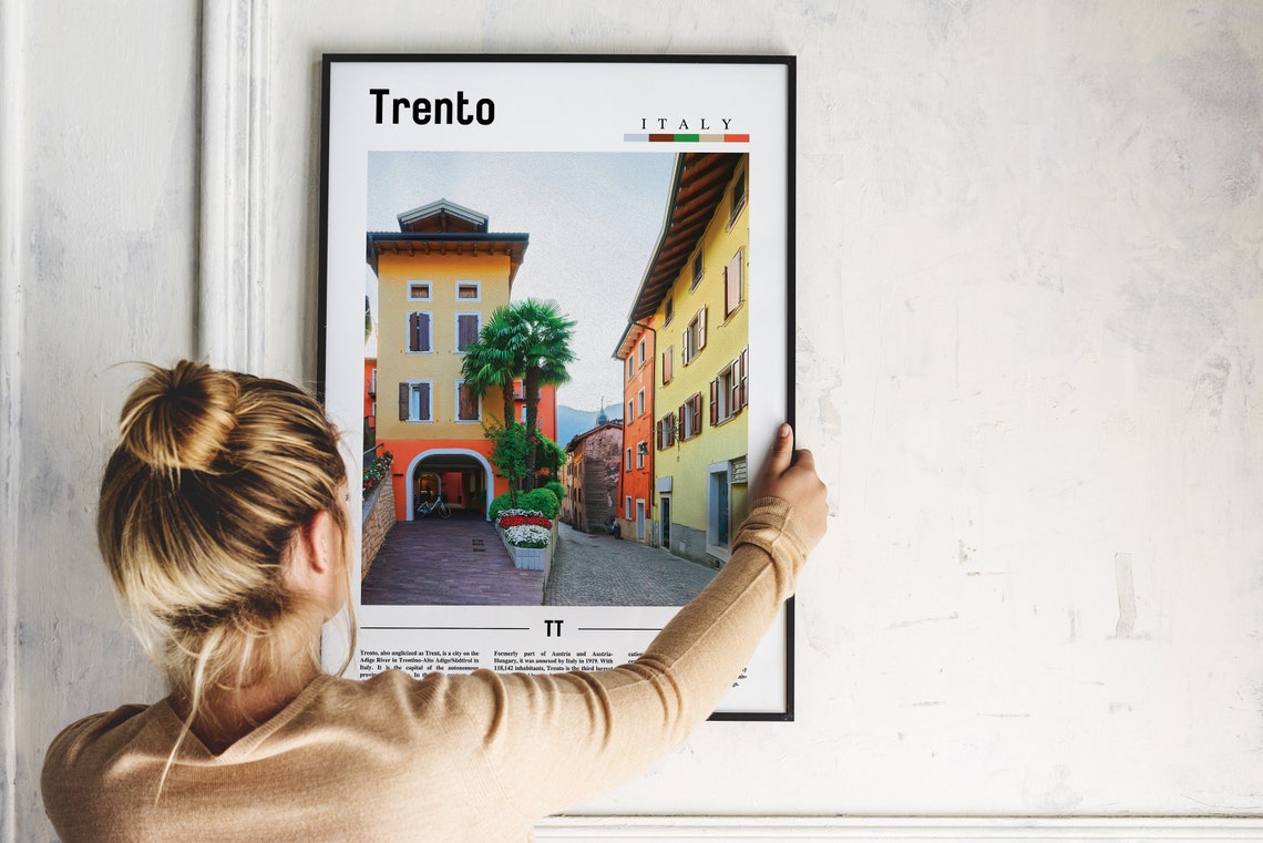 Trento Print Trento Poster Trento Wall Art Italy Photo Italy Poster Italy Print Italy Wall Art Minimal Travel Poster - Image 4