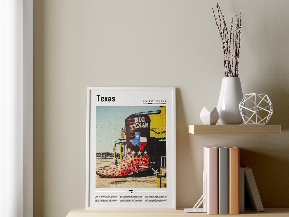 Texas Poster Texas Print Texas Wall Art Texas Photo United States Photo United States Poster United States Print - Image 3