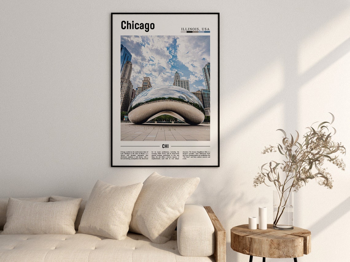 Chicago Print Chicago Poster Chicago Wall Art United States Photo United States Poster United States Print - Image 2