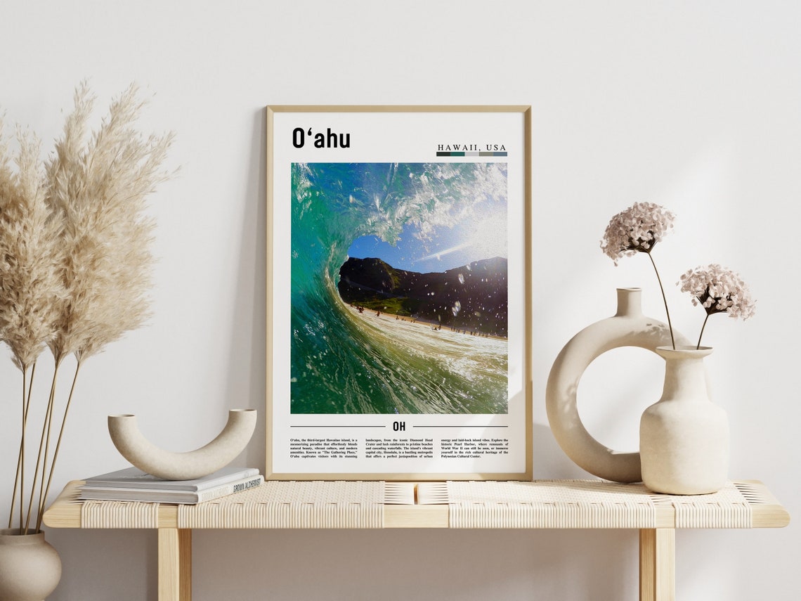 Oahu Poster Oahu Print Oahu Wall Art United States Photo United States Poster United States Print - Image 6