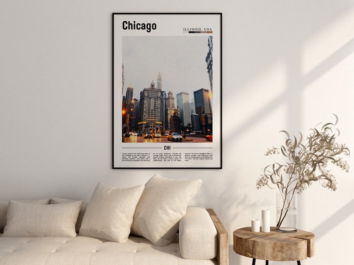 Chicago Print Chicago Poster Chicago Wall Art United States Photo United States Poster United States Print - Image 2