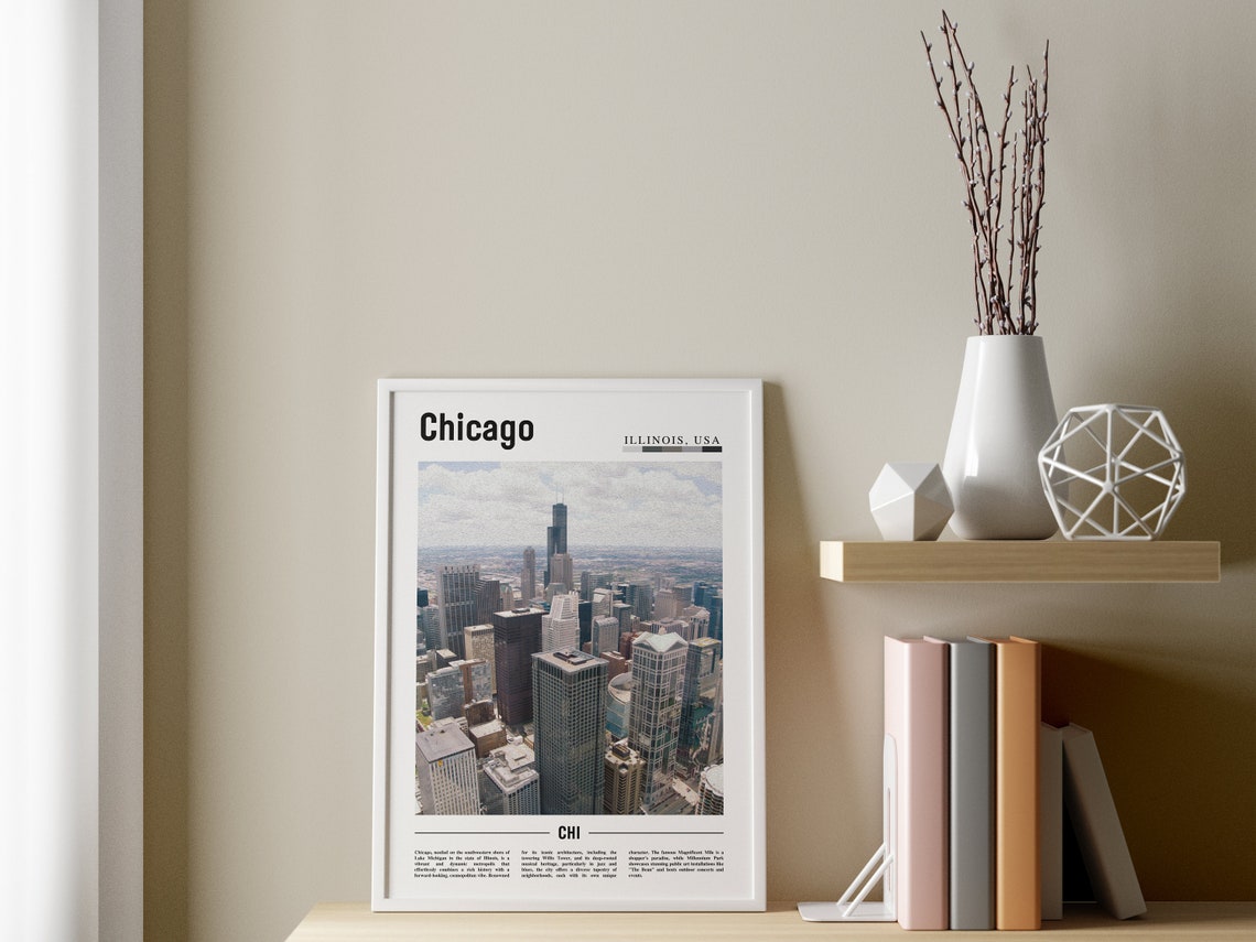 Chicago Print Chicago Poster Chicago Wall Art United States Photo United States Poster United States Print - Image 3