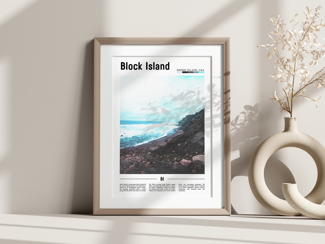 Block Island Poster Block Island Print Block Island Wall Art United States Photo United States Poster United States Print - Image 3