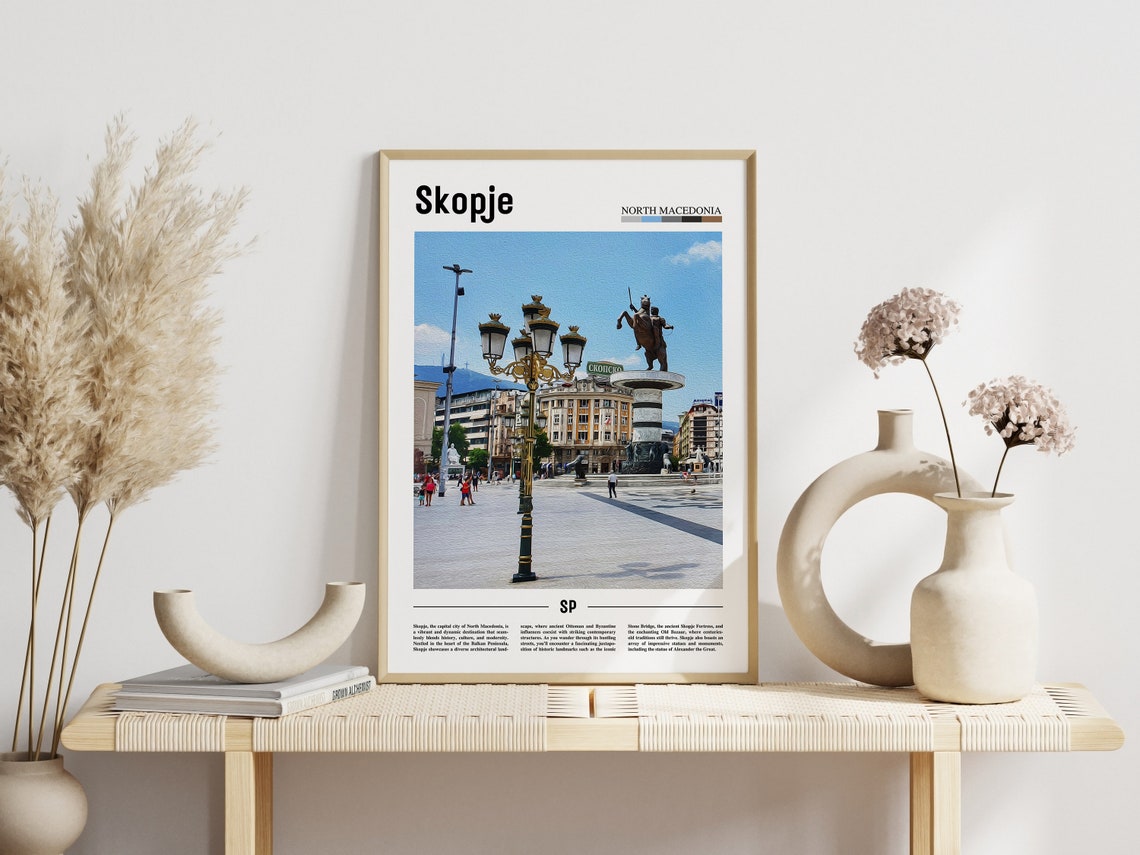 Skopje Poster Skopje Print Skopje Wall Art Europe Photo Europe Poster Europe Print Travel Poster - Image 5