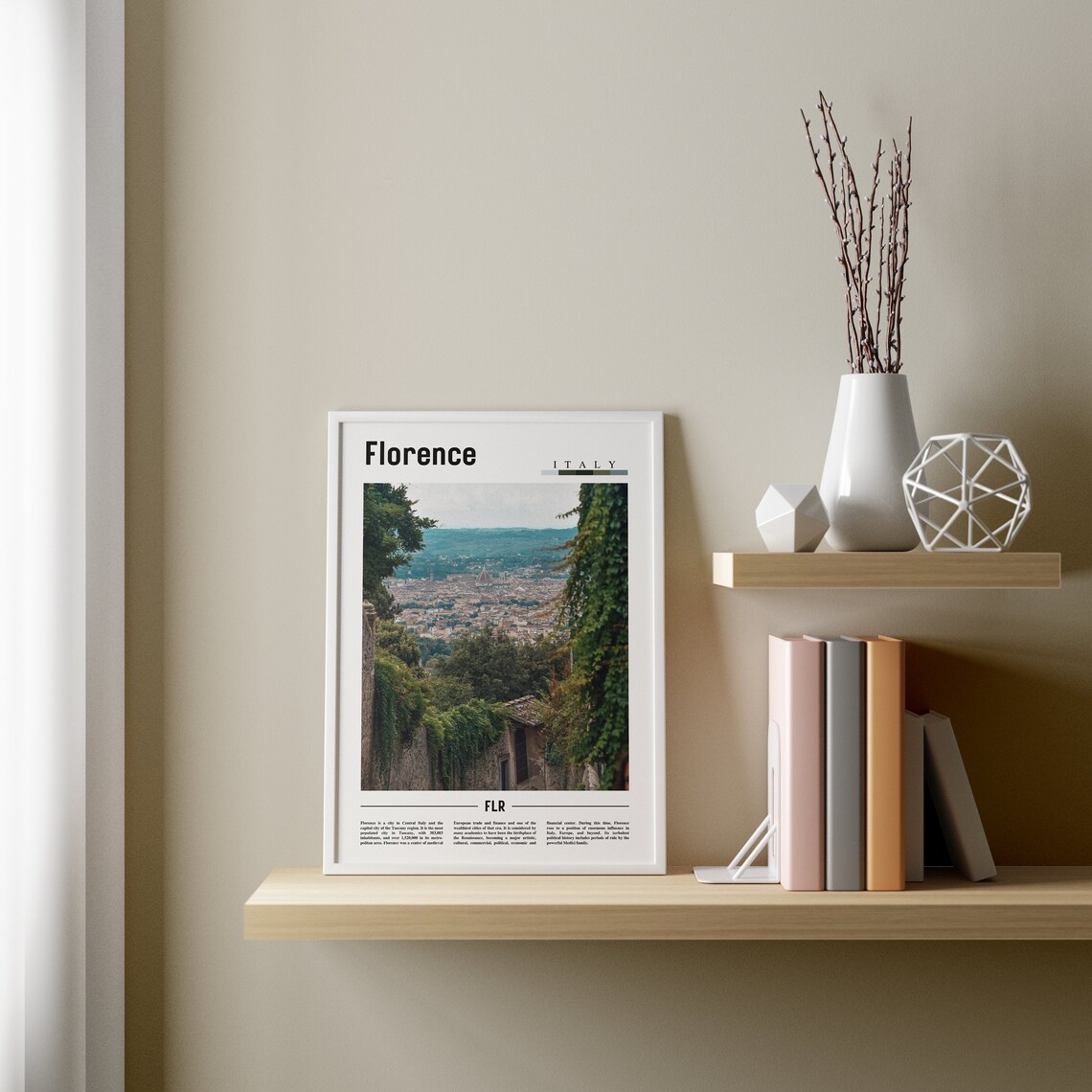 Florence Minimal Travel Poster, Italy Photo - Image 3