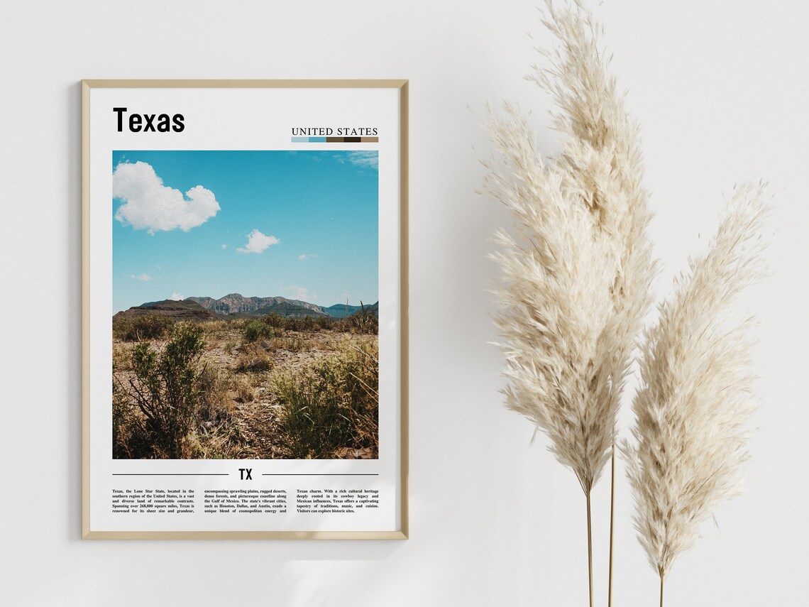 Texas Poster, United States Travel Poster - Image 4