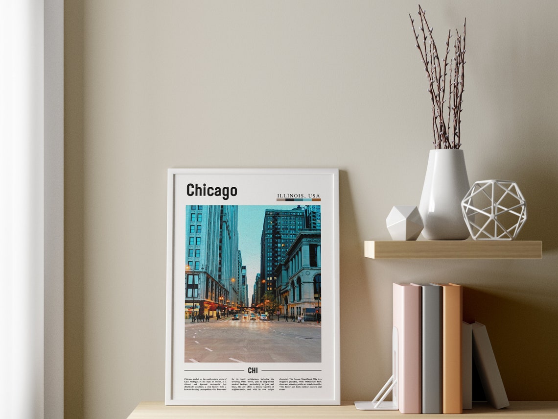 Chicago Print Chicago Poster Chicago Wall Art United States Photo United States Poster United States Print - Image 3