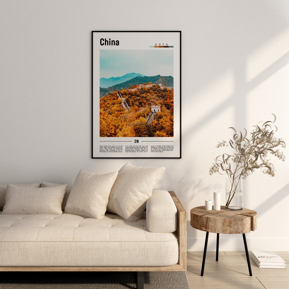 China Poster China Print China Wall Art Asia Print Asia Poster Asia Photo Minimal Travel Poster - Image 2