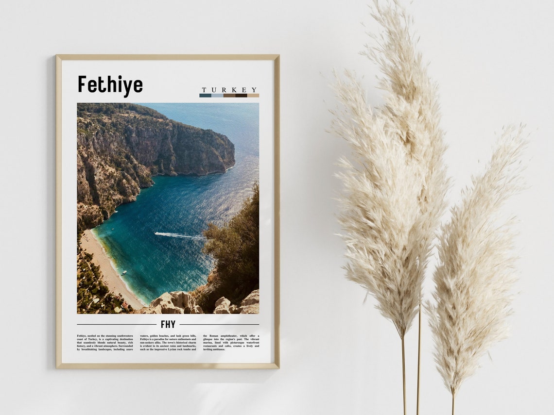 Fethiye Poster Fethiye Print Fethiye Wall Art Europe Photo Europe Poster Europe Print Travel Poster - Image 3