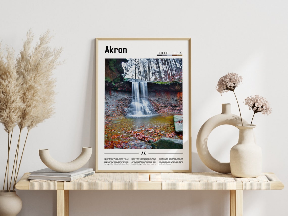 Akron Poster Akron Print Akron Wall Art United States Photo United States Poster United States Print - Image 6