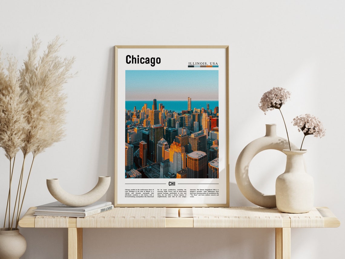 Chicago Print Chicago Poster Chicago Wall Art United States Photo United States Poster United States Print - Image 6