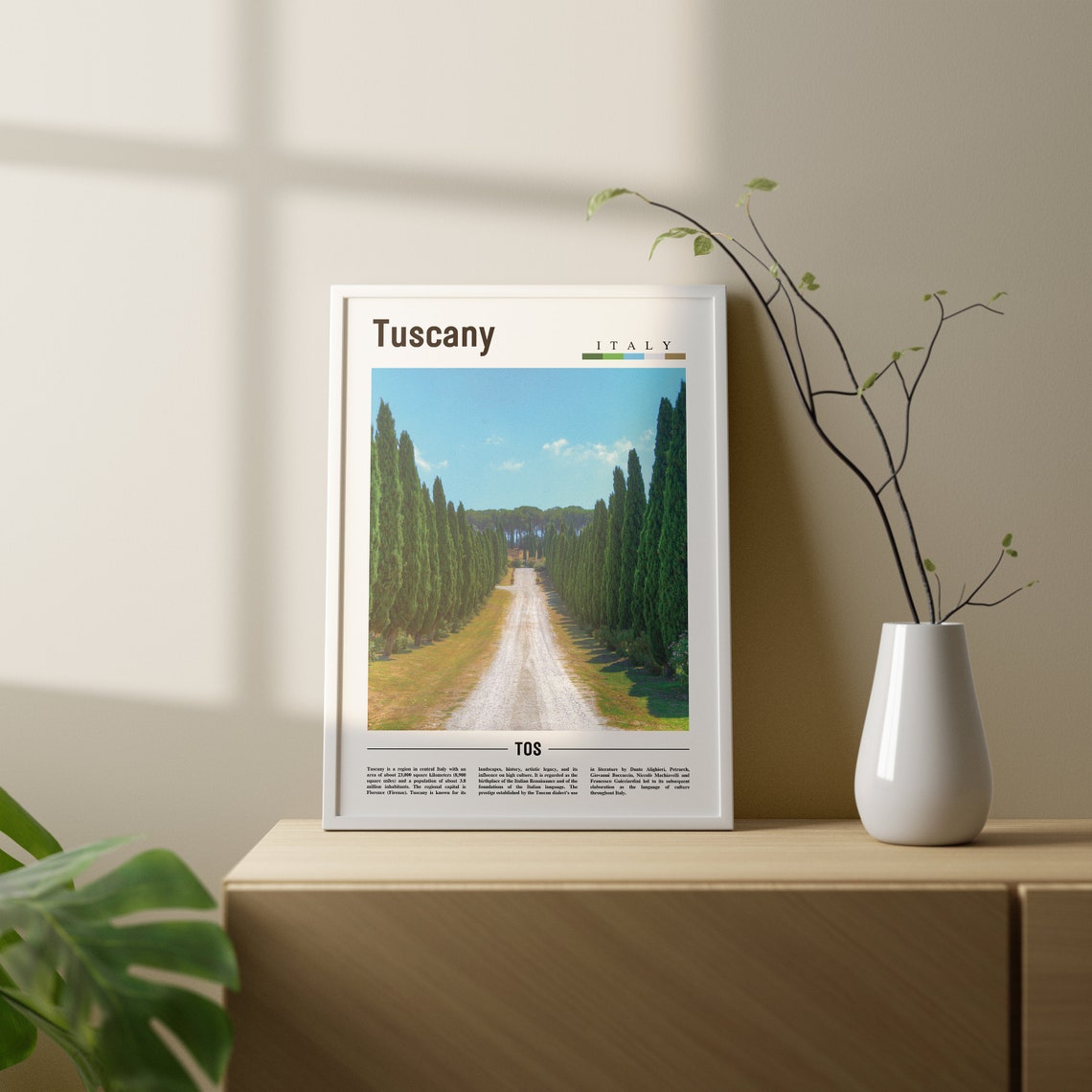 Tuscany Print Tuscany Poster Tuscany Wall Art Italy Photo Italy Poster Italy Print Italy Wall Art Minimal Travel Poster - Image 2