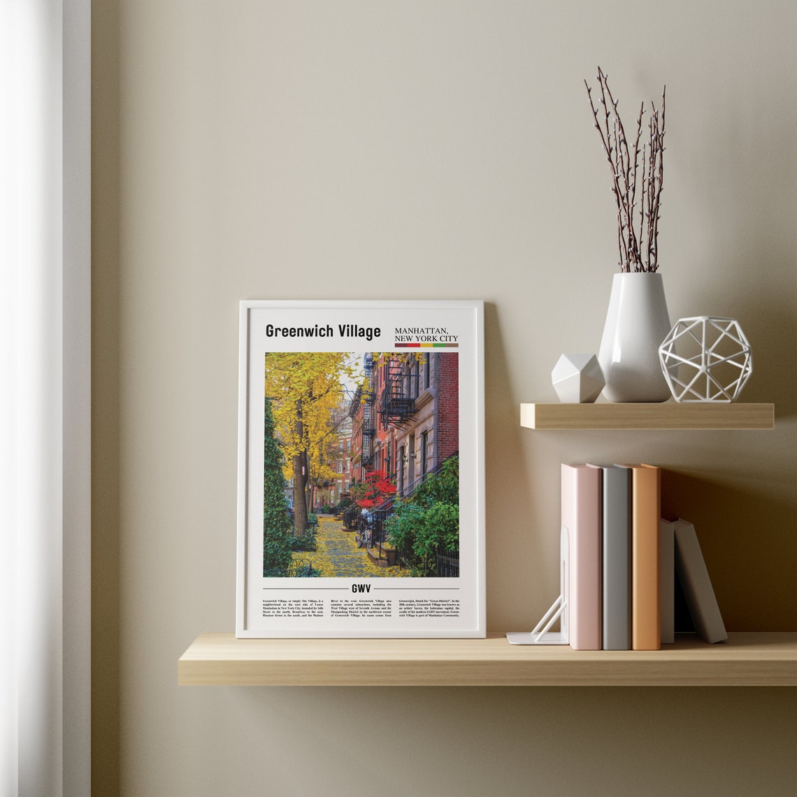Greenwich Village Print Greenwich Village Poster Greenwich Village Wall Art Oil Painting Poster City Artwork Travel Artwork Travel Art - Image 4