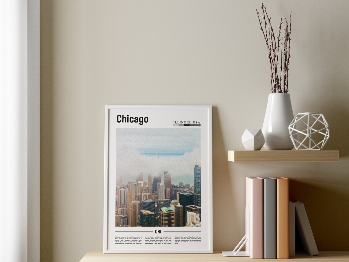 Chicago Poster, United States Travel Poster - Image 3