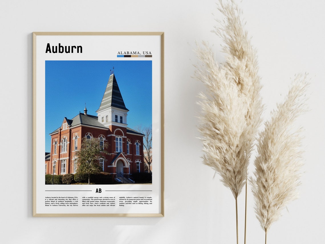 Auburn Poster Auburn Print Auburn Wall Art United States Photo United States Poster United States Print - Image 4