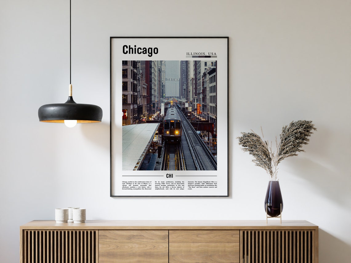 Chicago Print Chicago Poster Chicago Wall Art United States Photo United States Poster United States Print - Image 4