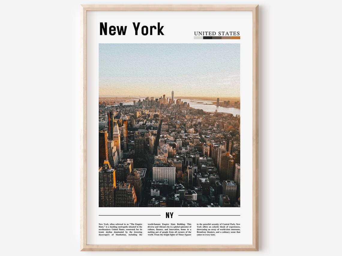 New York Travel Poster, City Photo Art Print