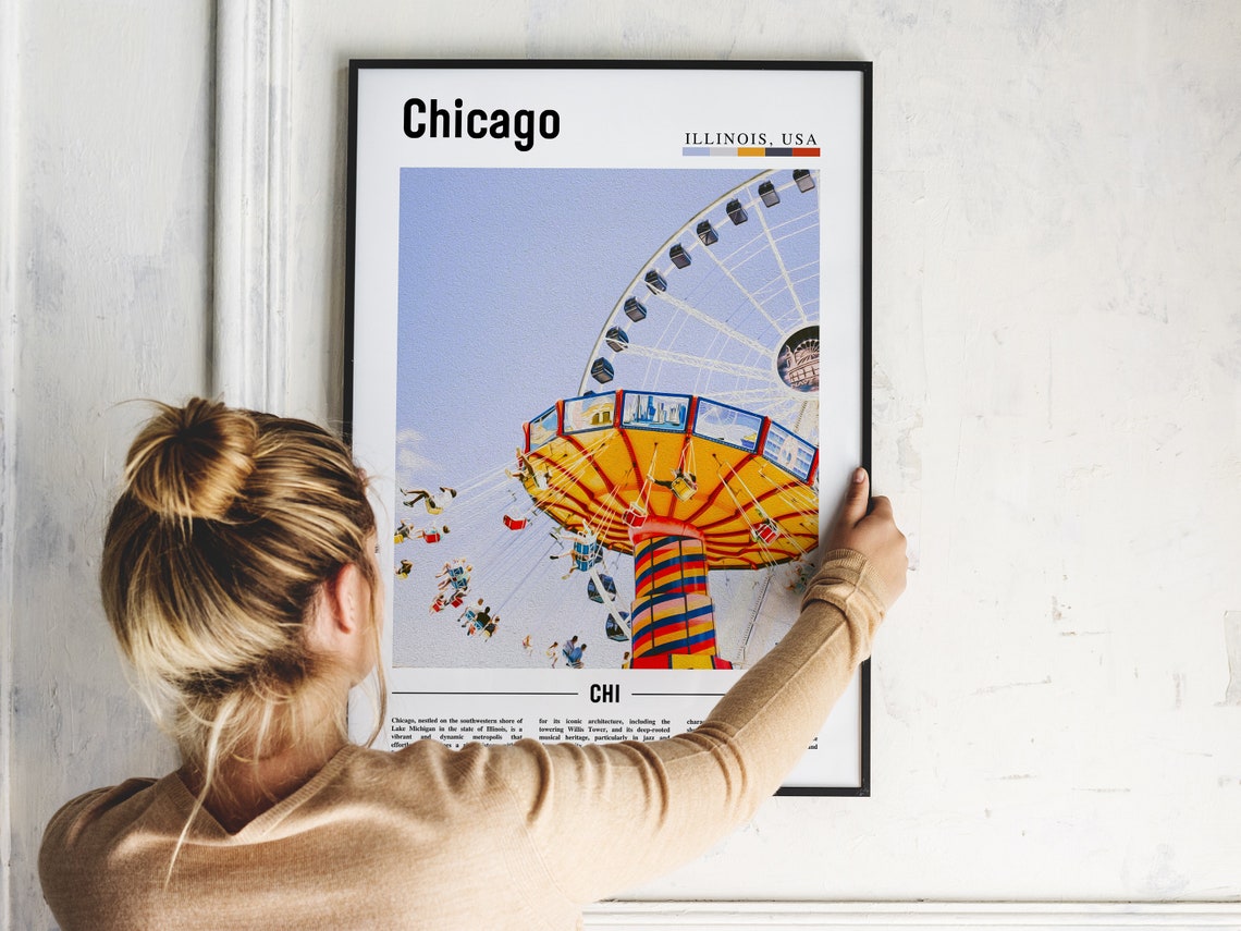 Chicago Print Chicago Poster Chicago Wall Art United States Photo United States Poster United States Print - Image 5