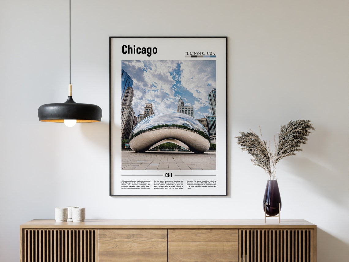 Chicago Print Chicago Poster Chicago Wall Art United States Photo United States Poster United States Print - Image 4