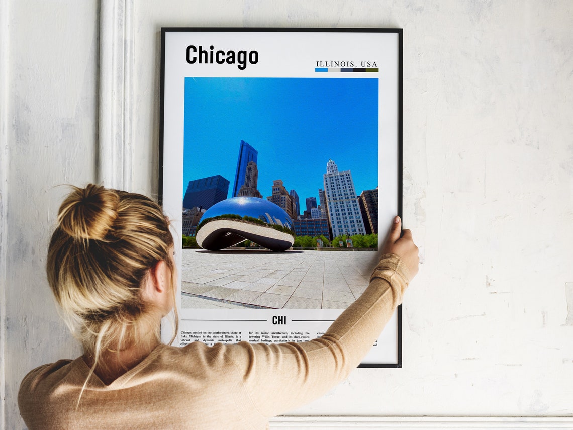 Chicago Print Chicago Poster Chicago Wall Art United States Photo United States Poster United States Print - Image 5