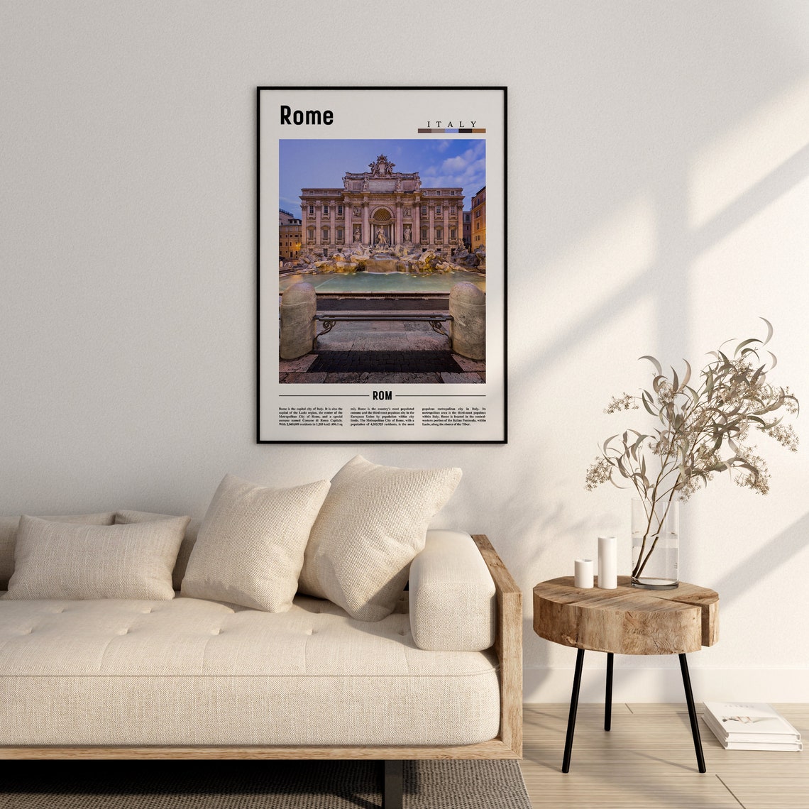 Rome Poster Rome Print Rome Wall Art Italy Photo Italy Poster Italy Print Italy Wall Art Minimal Travel Poster - Image 2