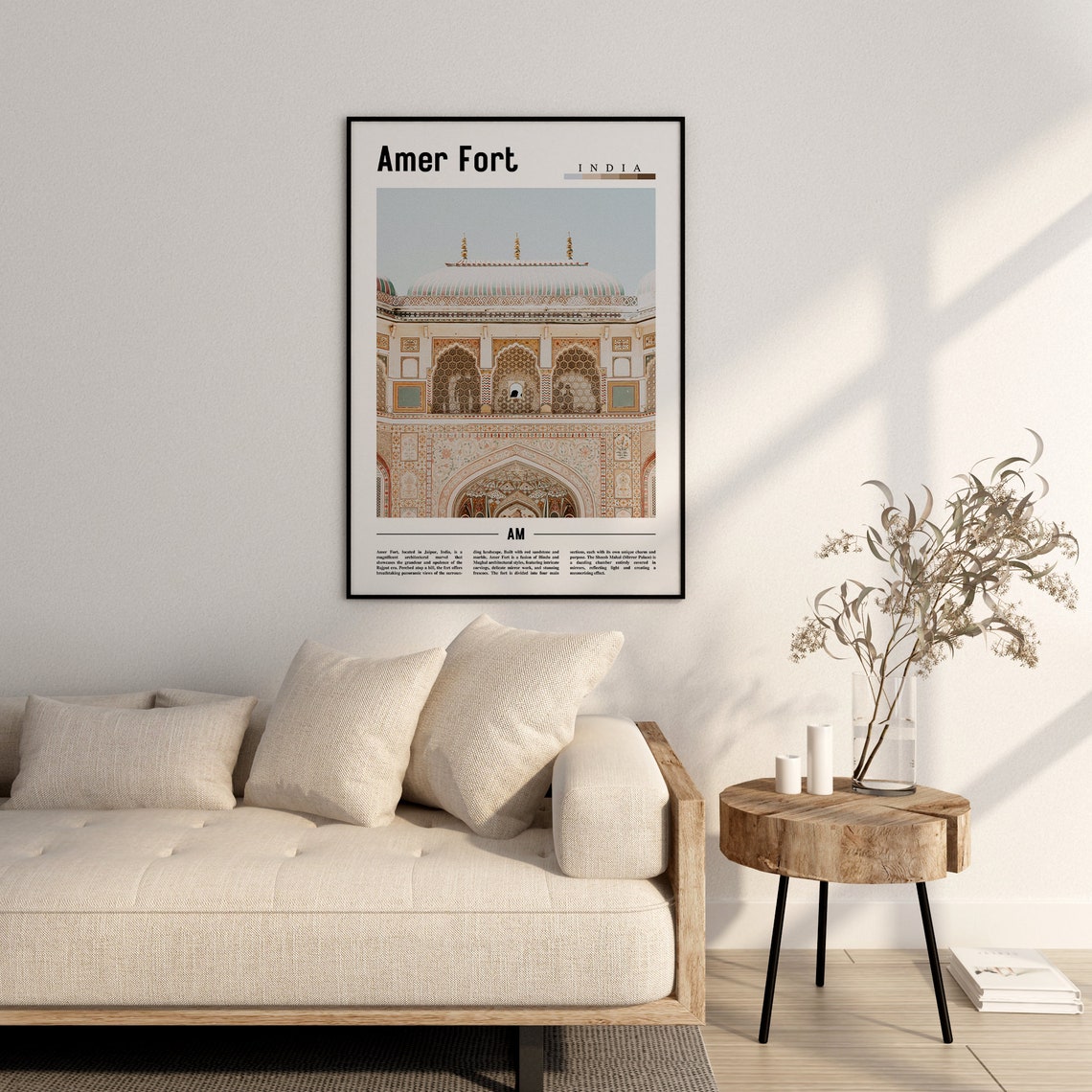 Amer Fort Poster Amer Fort Print Amer Fort Wall Art Asia Print Asia Poster Asia Photo Minimal Travel Poster - Image 2