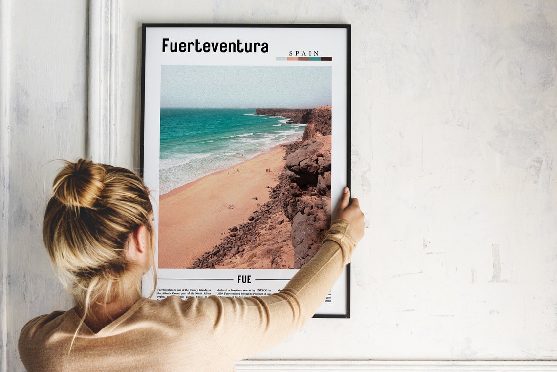 Fuerteventura Poster Fuerteventura Print Fuerteventura Wall Art Spain Photo Spain Poster Spain Print Minimal Travel Poster - Image 4