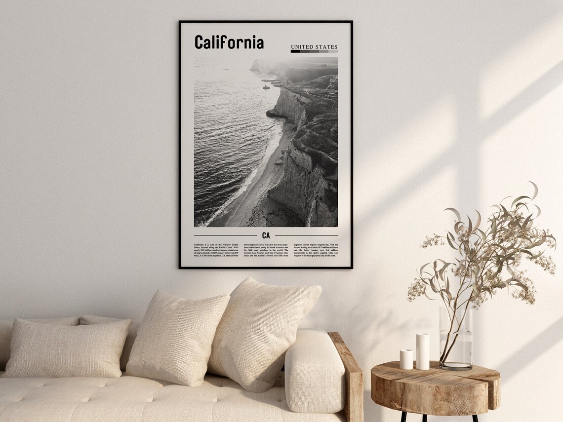 California Poster, Minimal Travel Poster - Image 2