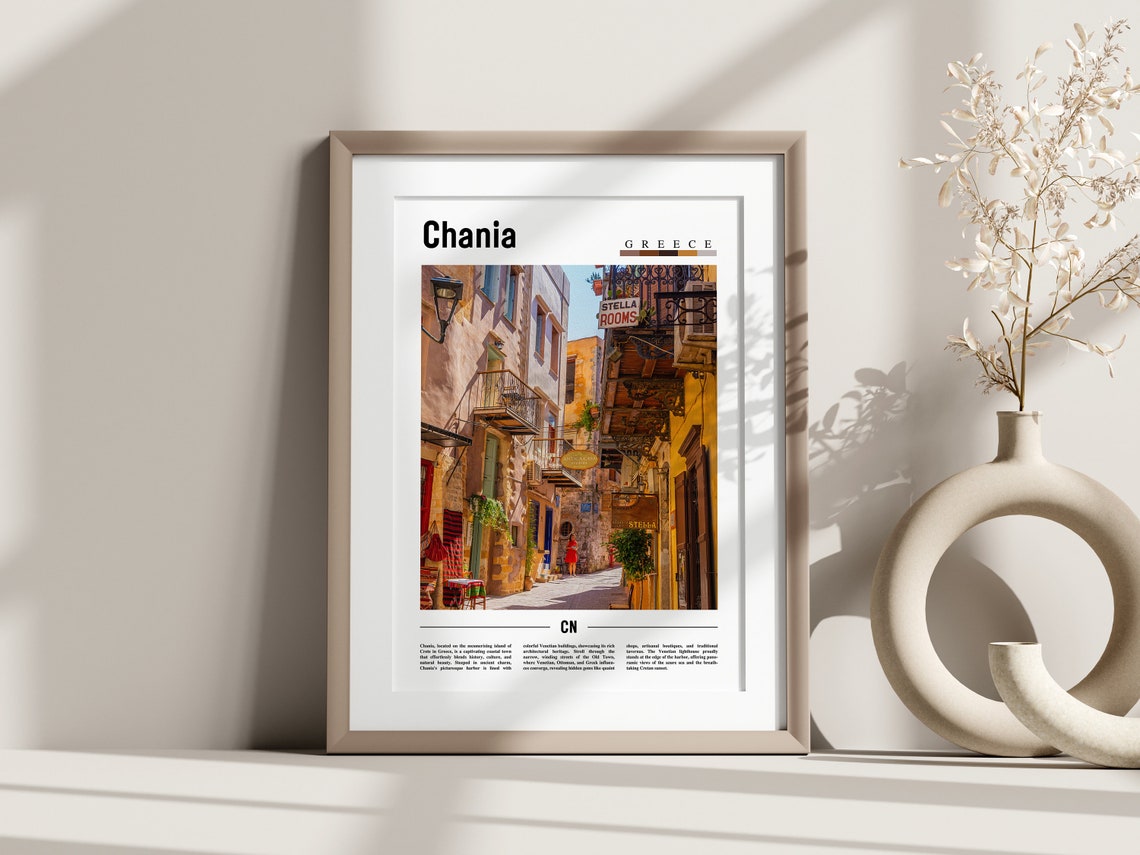 Chania Poster Chania Print Chania Wall Art Europe Photo Europe Poster Europe Print Travel Poster - Image 3