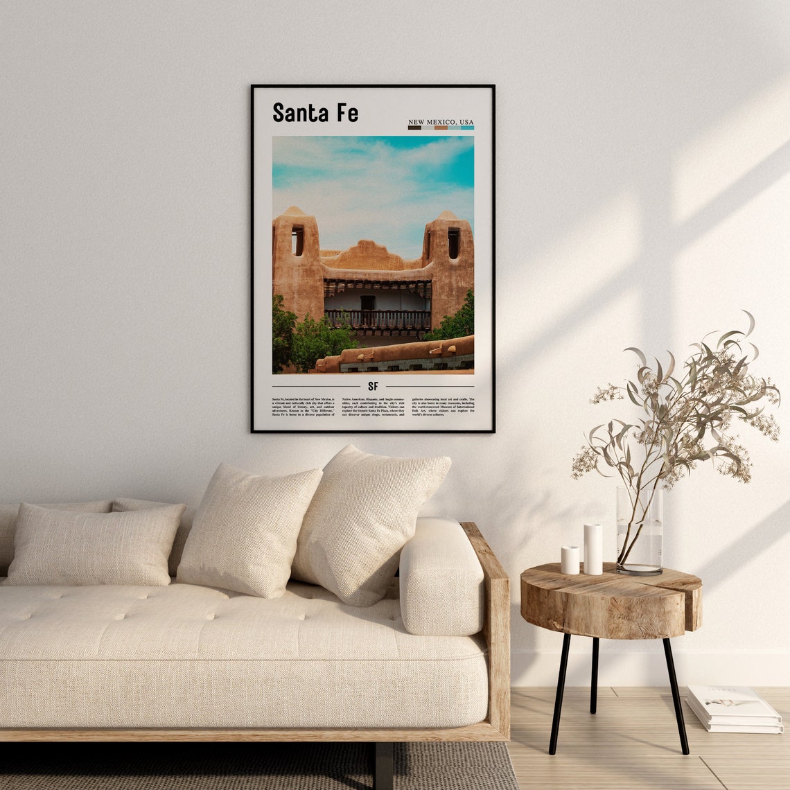 Santa Fe Poster Santa Fe Print Santa Fe Wall Art United States Photo United States Poster United States Print - Image 3