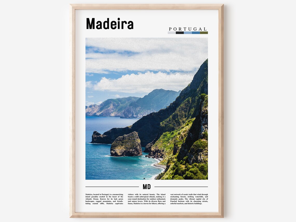 Madeira Poster Madeira Print Madeira Wall Art Europe Photo Europe Poster Europe Print Travel Poster