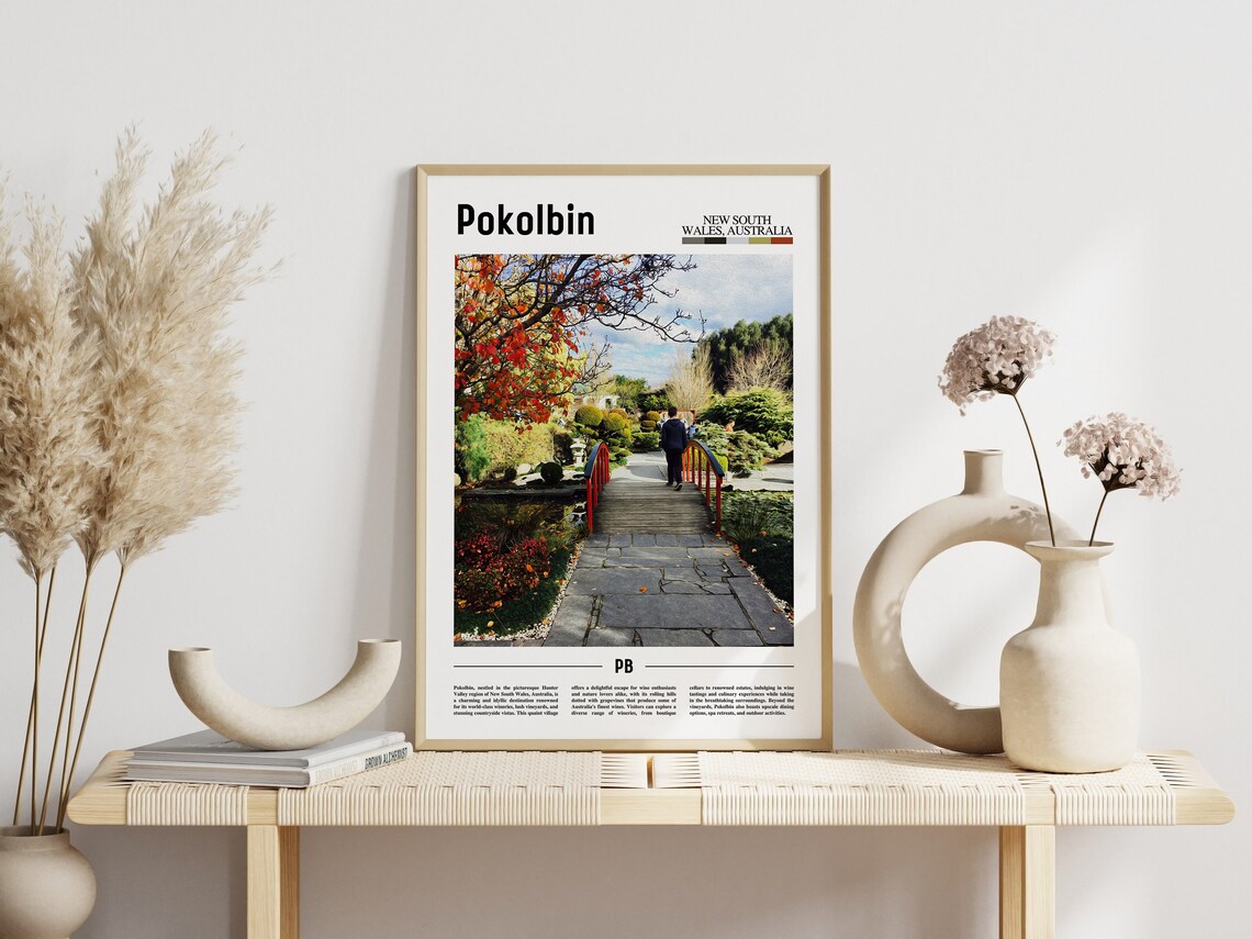 Pokolbin Minimal Travel Poster, Oil Painting - Image 6