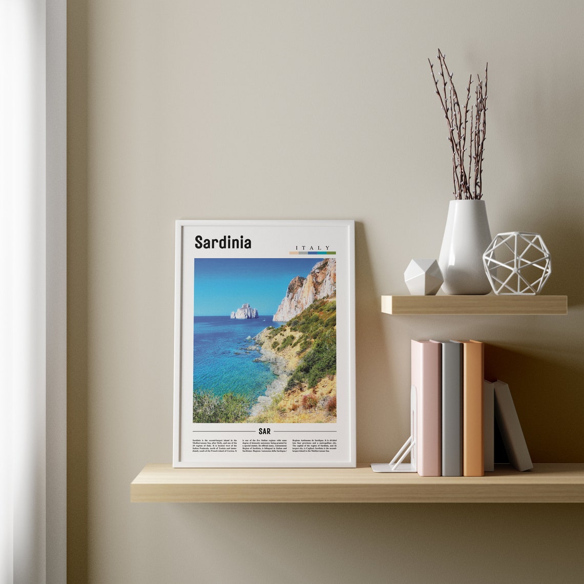 Sardinia Print Sardinia Poster Sardinia Wall Art Italy Photo Italy Poster Italy Print Italy Wall Art Minimal Travel Poster - Image 4