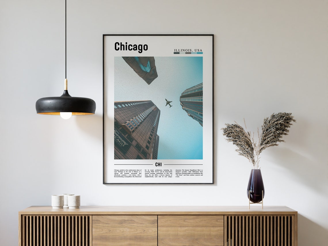 Chicago Print Chicago Poster Chicago Wall Art United States Photo United States Poster United States Print - Image 4