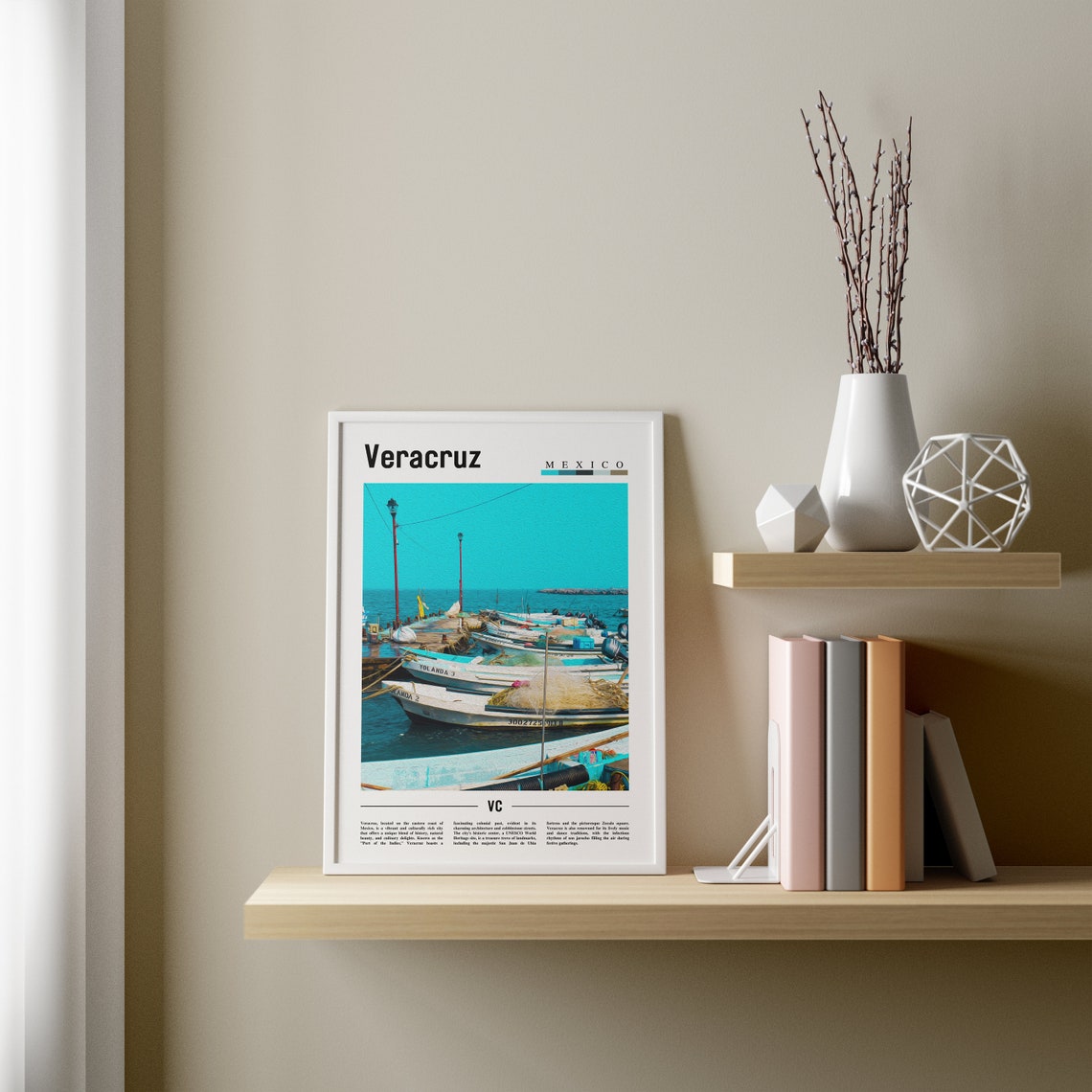 Veracruz Poster Veracruz Print Veracruz Wall Art Minimal Travel Print Travel Destination Oil Painting Poster - Image 4