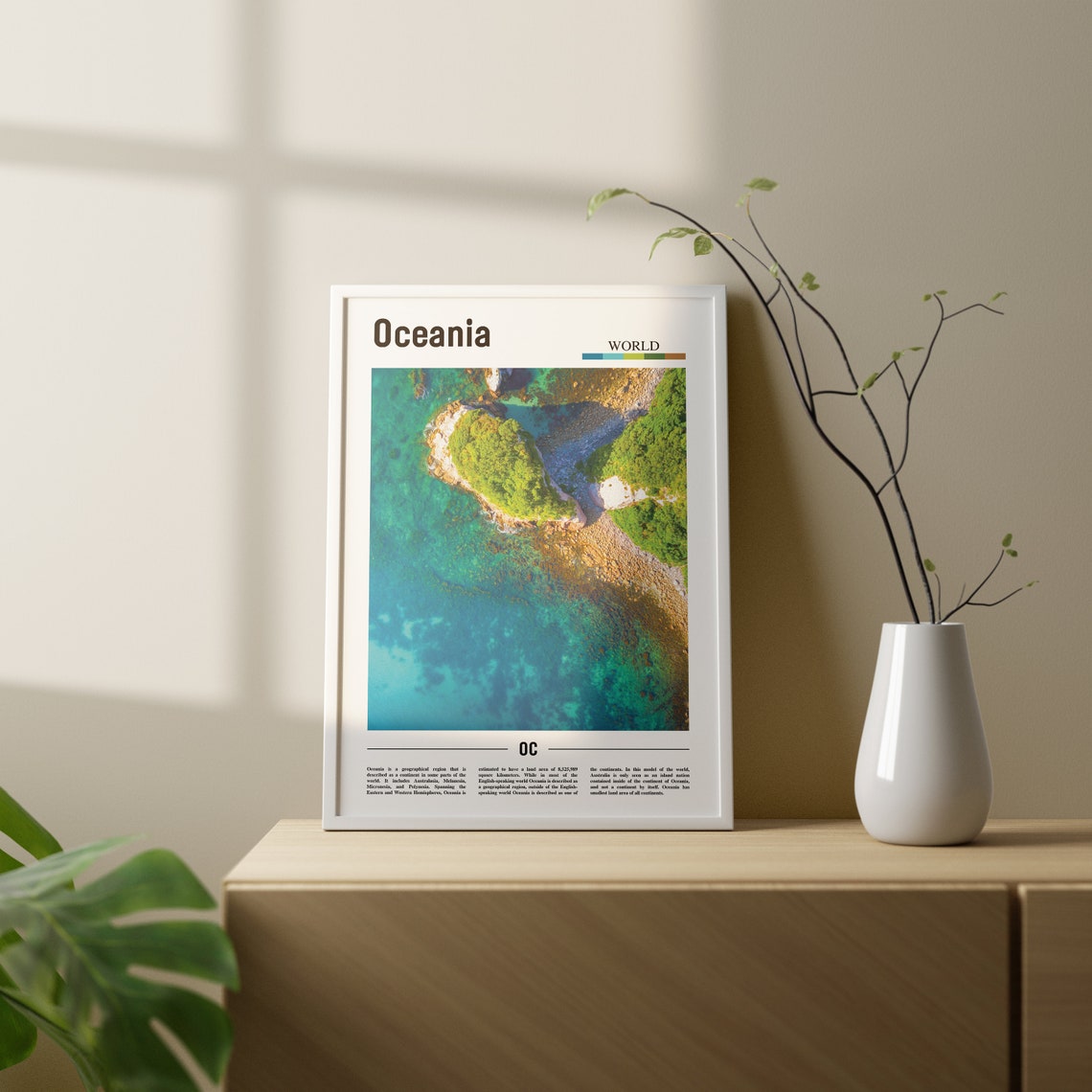 Oceania Print Oceania Poster Oceania Wall Art Oil Painting Poster Colorful City Print City Artwork Travel Artwork Travel Wall Art - Image 2