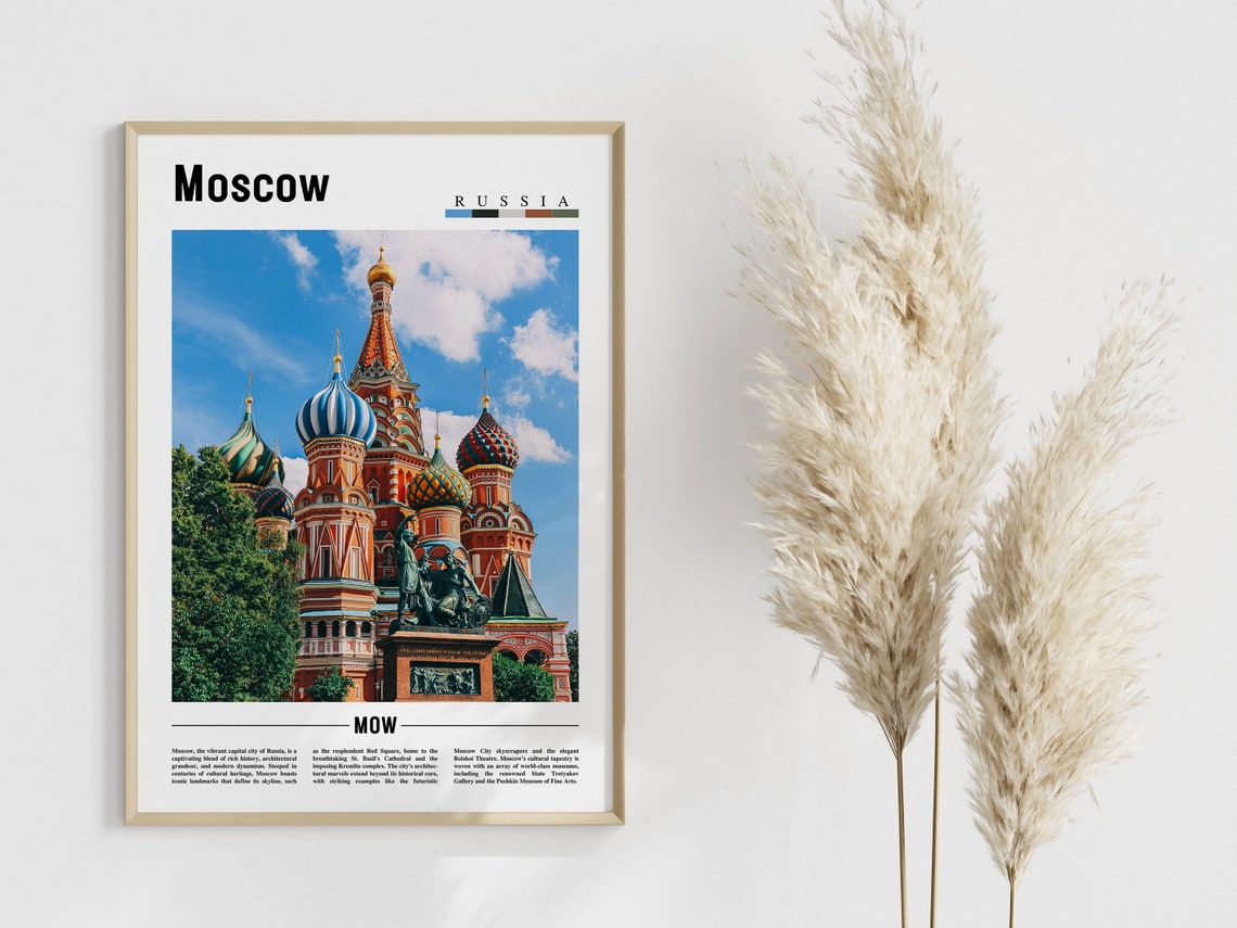 Moscow Poster Moscow Print Moscow Wall Art Europe Photo Europe Poster Europe Print Travel Poster - Image 4