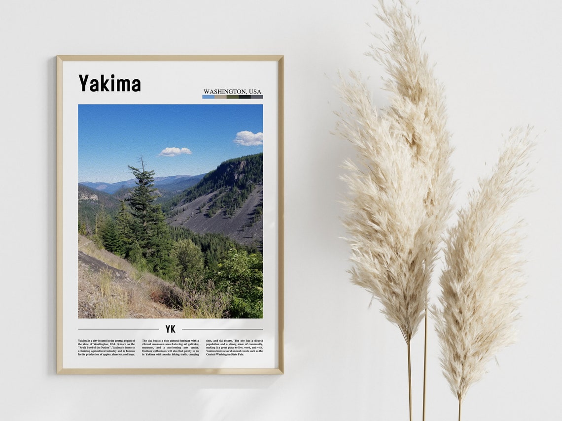 Yakima Poster Yakima Print Yakima Wall Art United States Photo United States Poster United States Print - Image 3