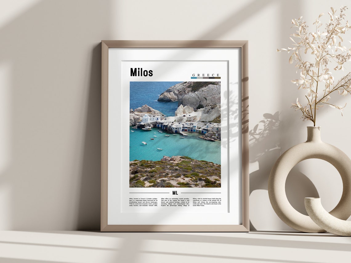 Milos Poster Milos Print Milos Wall Art Europe Photo Europe Poster Europe Print Travel Poster - Image 3