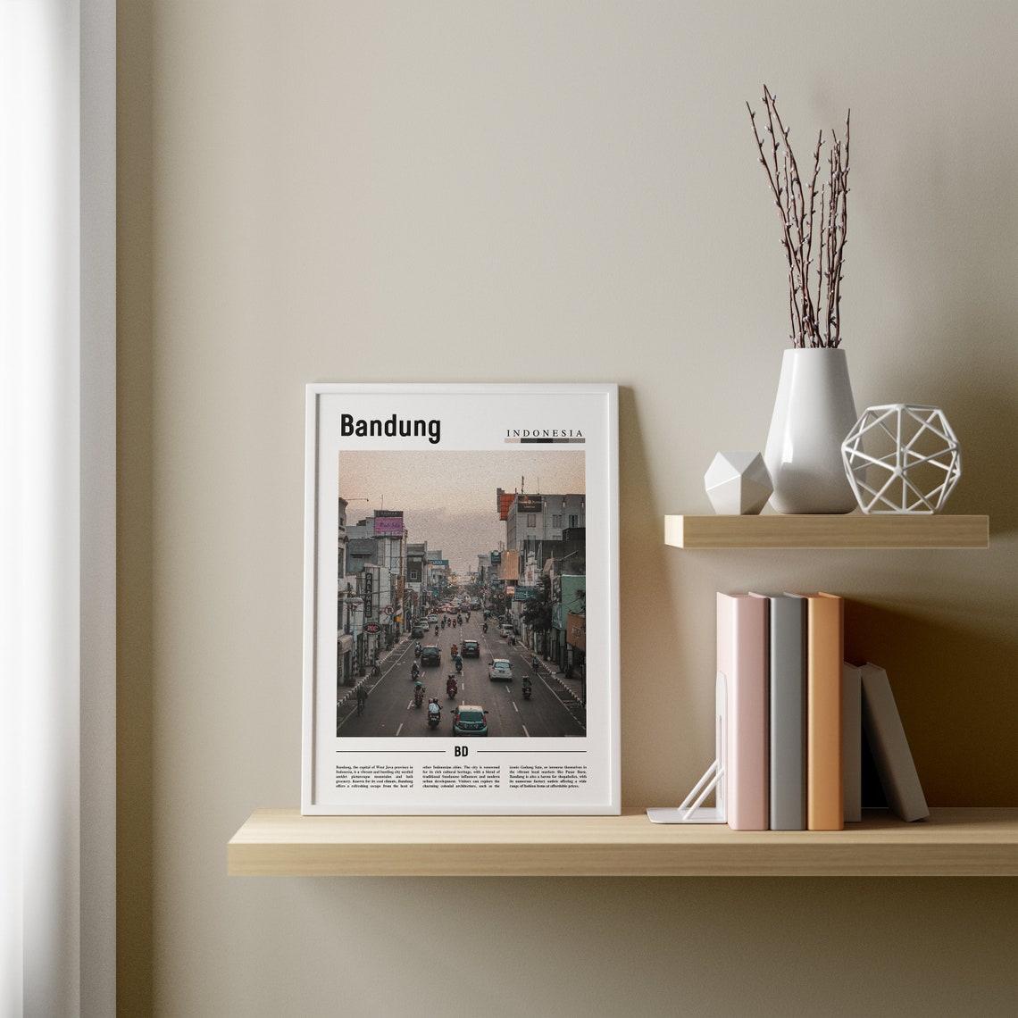 Bandung Poster Bandung Print Bandung Wall Art Asia Print Asia Poster Asia Photo Minimal Travel Poster - Image 3